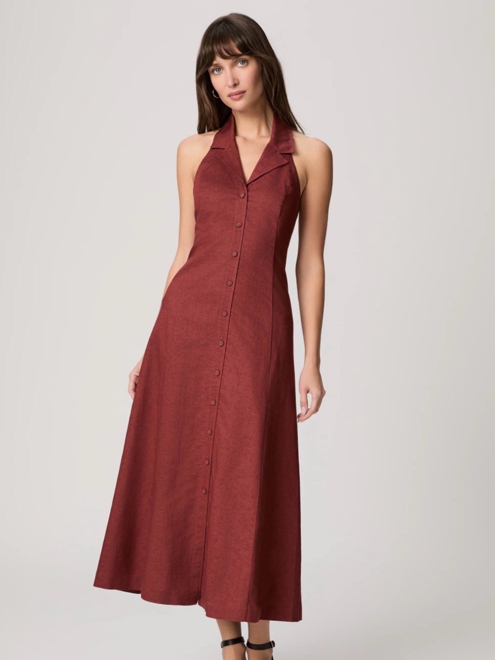 PAIGE Adria Dress in Burnt Sienna